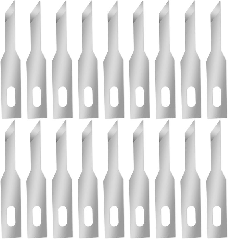 QIMAOO 120 Pcs Exacto Knife Blades, #A16 High Carbon Steel Hobby Knife Blade Refills Hobby Knife Replacement Blades for Craft, Scrapbooking, Stencil - Image 1